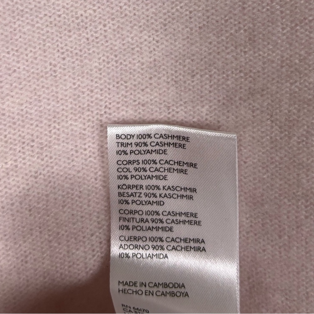 NWOT Pilcro Anthropologie Alani Light Pink Cashmere Sweater- XL - Picture 10 of 12